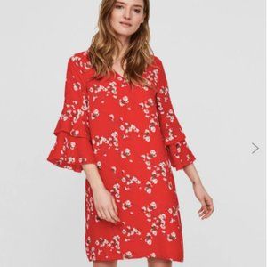 Vero Moda Bell Sleeve Floral Dress